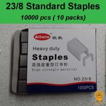 10x1000 pcs, 23/8, Standard Heavy Duty Staples, Refill School Home Office staple