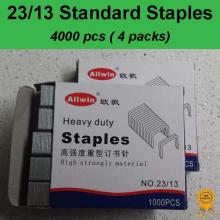 4x1000 pcs, 23/13, Standard Heavy Duty Staples, Refill School Home Office staple