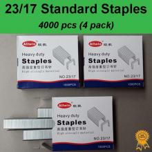 4x1000 pcs, 23/17, Standard Heavy Duty Staples, Refill School Home Office staple