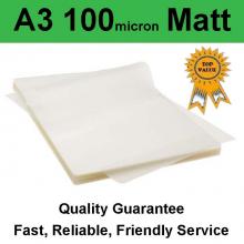 A3 Laminating Pouch Film 100 Micron Matt (PK 100)