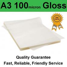 A3 Laminating Pouch Film 100 Micron Gloss (PK 100)