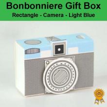 Bonbonniere Bomboniere Candy Gift Boxes Camera - Light Blue (80x55x28mm)