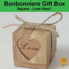 Bonbonniere Bomboniere Candy Gift Boxes - Love Heart (50x50x50mm)