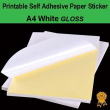 A4 Self Adhesive Paper Sticker Label Sheet Laser Inkjet Print - Gloss