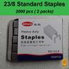 2x1000 pcs, 23/8, Standard Heavy Duty Staples, Refill School Home Office staple