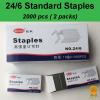 2x1000 pcs, 24/6, Standard Heavy Duty Staples, Refill School Home Office staple