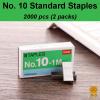 2x1000 pcs No. 10 Standard Heavy Duty Staples, Refill School Home Office staple