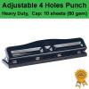 Heavy Duty Adjustable 4 holes Punch Personal Office 10 sheets Capacity