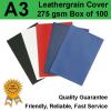 A3 Leathergrain Binding Covers/Backing 300gsm BLACK (PK 100)