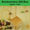 Bonbonniere Bomboniere Candy Gift Boxes Chair - Gold (53x53x132mm)