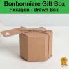 Bonbonniere Bomboniere Candy Gift Boxes - Hexagon Box (85x85x70mm)