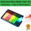 Coloured Sticky Notes Adhesive Index Tabs Memo Markers Bookmark Diary Notebook