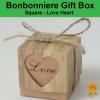 Bonbonniere Bomboniere Candy Gift Boxes - Love Heart (50x50x50mm)