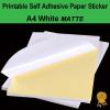A4 Self Adhesive Paper Sticker Label Sheet Laser Inkjet Print - Matte