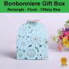 Floral Laser Cut Wedding Bonbonniere Bomboniere Candy Gift Box- Tiffany Blue Free Postage