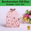 Floral Laser Cut Wedding Bonbonniere Bomboniere Candy Gift Boxes - Pink Free Postage
