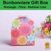 Floral Laser Cut Wedding Bonbonniere Bomboniere Candy Gift Boxes - Rainbow Free Postage